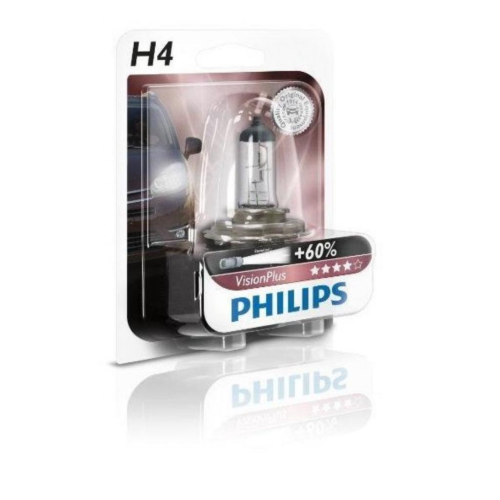 Автолампа Philips H4 VisionPlus, 1шт (12342VPB1) - зображення 1