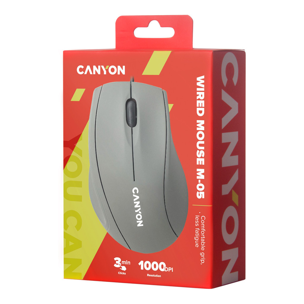 Мишка Canyon M-05 USB Dark Grey (CNE-CMS05DG) - зображення 4