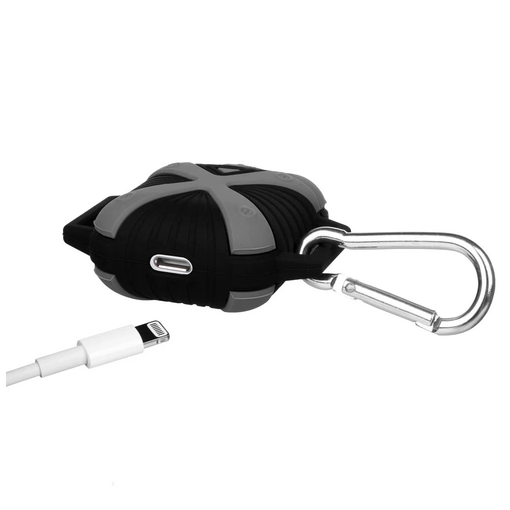 Чохол для навушників X-HuWei i-Smile для Apple AirPods IPH1443 Gray+Black (702336) - зображення 4