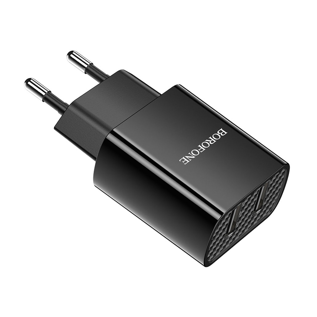 Зарядний пристрій BOROFONE BA53A 2xUSB 10.5W black (6931474739131) - зображення 1
