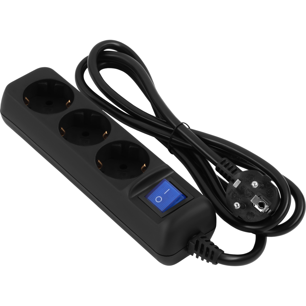 Мережевий подовжувач 2E 2E-U03ESM1.5BK - изображение 1