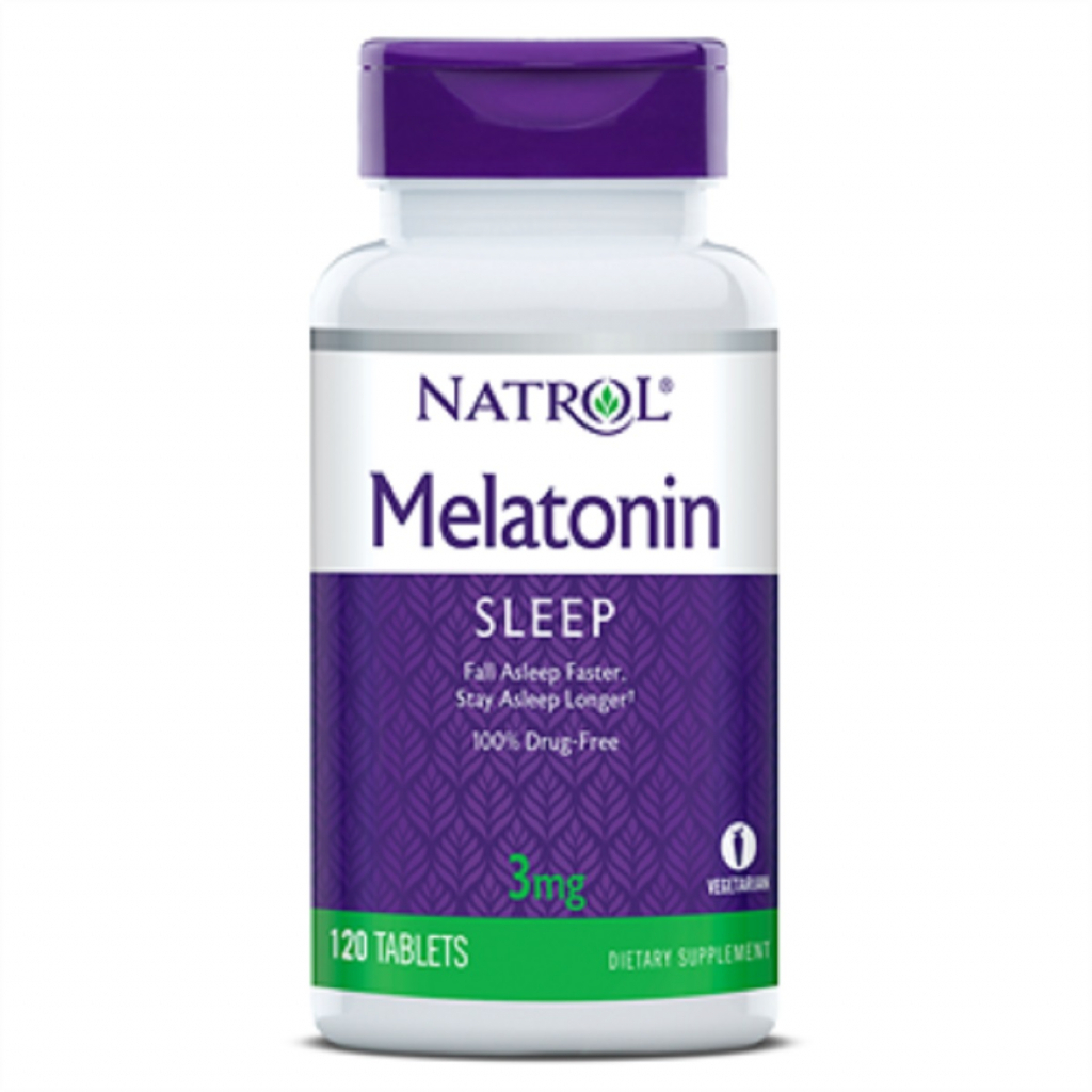 Амінокислота Natrol Мелатонін, Melatonin 3 мг, 120 таблеток (NTL00511) - зображення 1