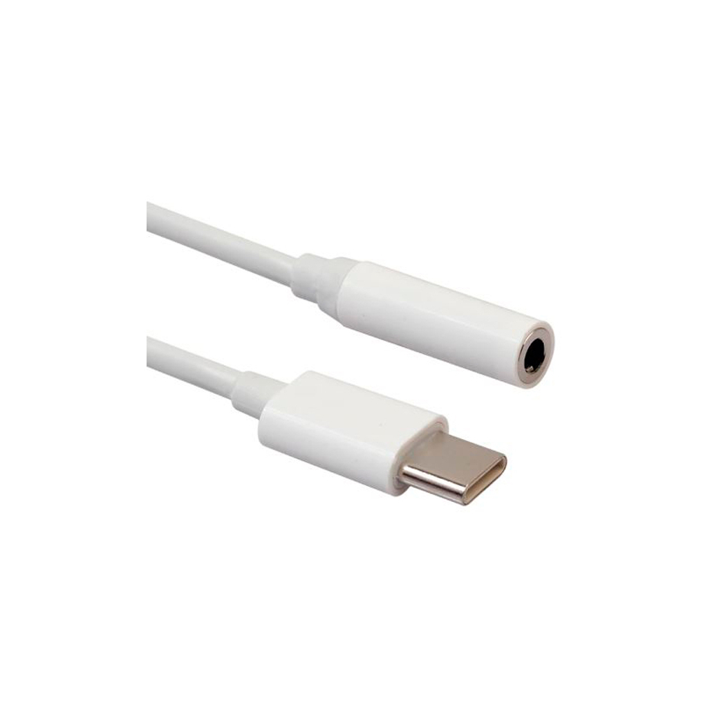 Перехідник Lapara USB Type-C Male - Audio AUX mini jack 3,5 mm Female (LA-Type-C-Audio-3.5mm white) - изображение 2