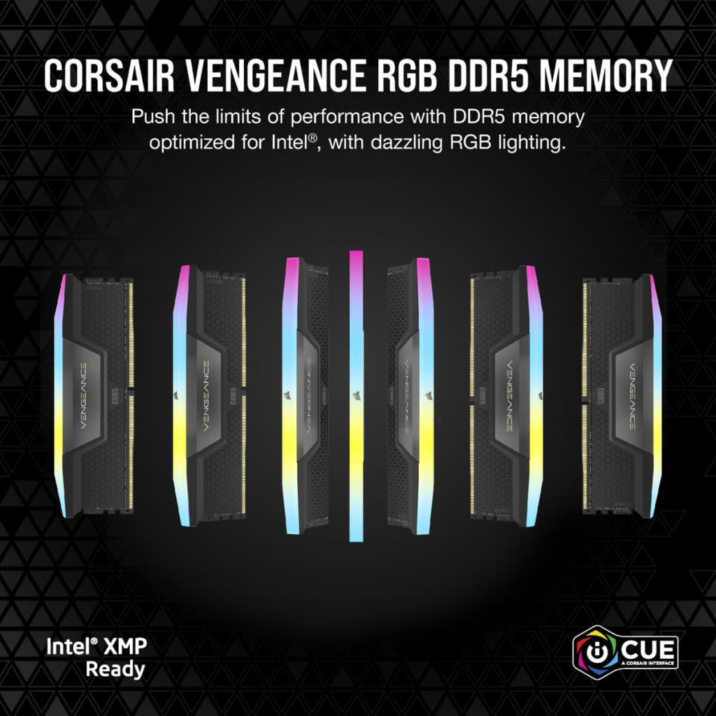 Модуль пам'яті для комп'ютера DDR5 32GB (2x16GB) 5600 MHz Vengeance RGB Corsair (CMH32GX5M2B5600C36K) - зображення 8