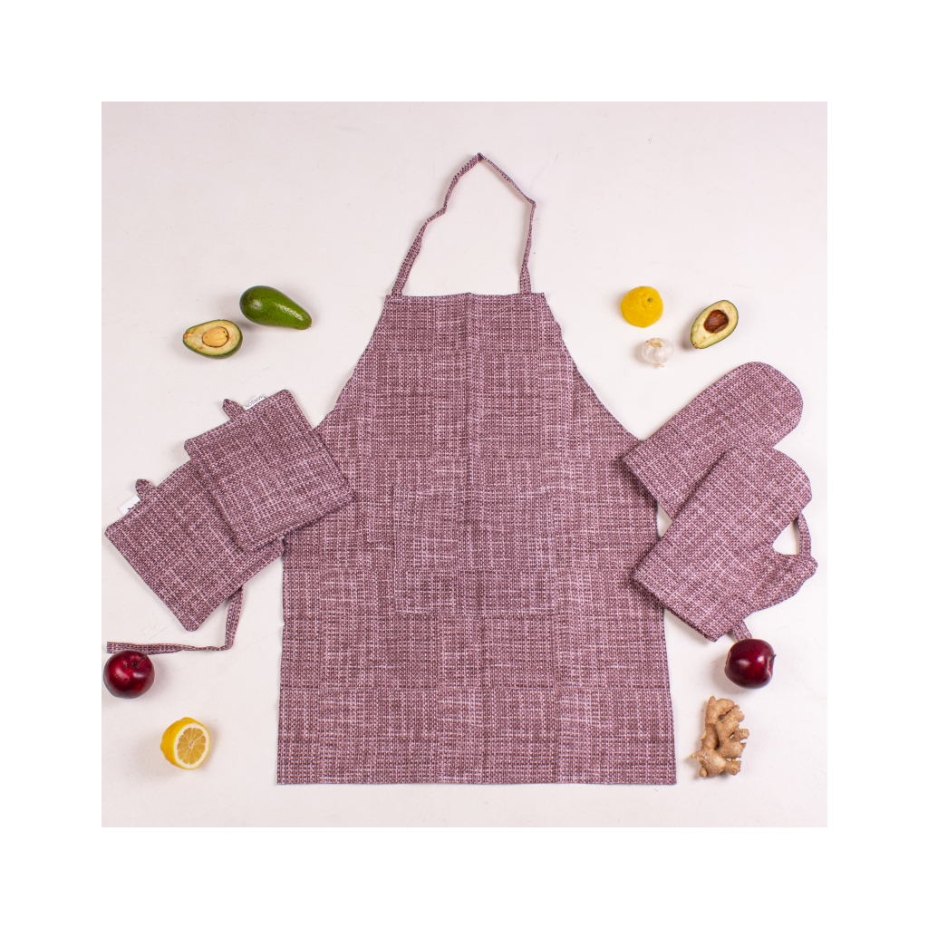 Фартух MirSon Набір №208 - Chocolate binding дві прихватки + дві рукавички-прихватки + фартух (2200006754084) - зображення 2