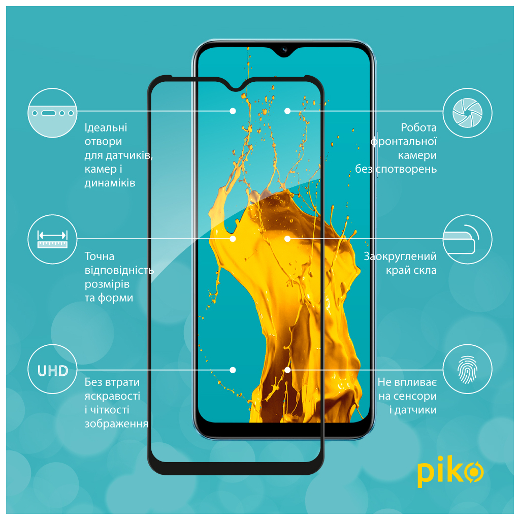 Скло захисне Piko Full Glue Realme C30S (1283126551925) - зображення 2