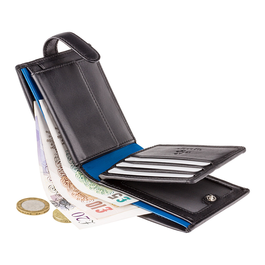 Гаманець Visconti PM102 Leonardo з RFID Black Blue (PM102 BLK/BLUE) - зображення 4