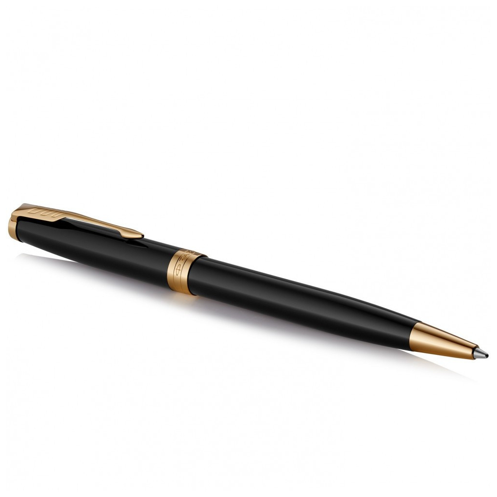 Ручка кулькова Parker SONNET 17 Black Lacquer GT BP + блокнот Parker + подар.упак. GIFT24 (86 032b24) - изображение 2