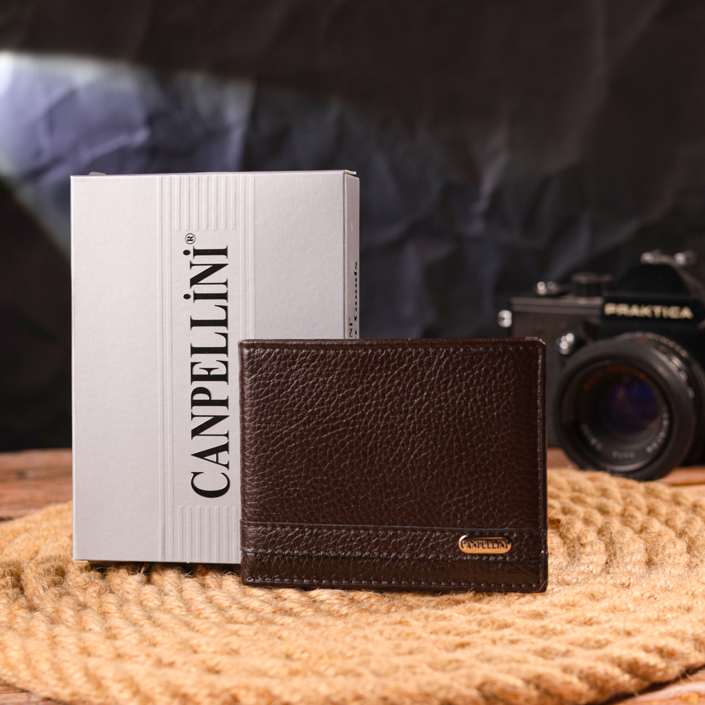 Гаманець Canpellini Затискач з натуральної шкіри Коричневий (21517) - зображення 10