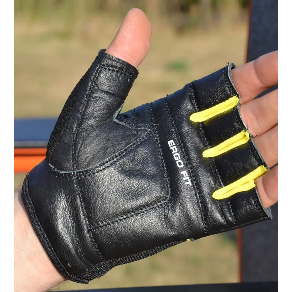 Рукавички для фітнесу PowerPlay 9058 Energy чорно-жовті M (PP_9058_M_Energy) - зображення 3