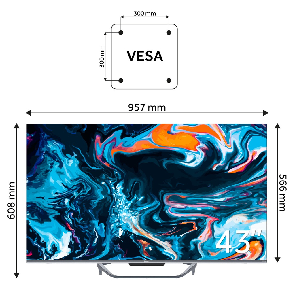 Телевізор Haier H43Q800UX - зображення 3