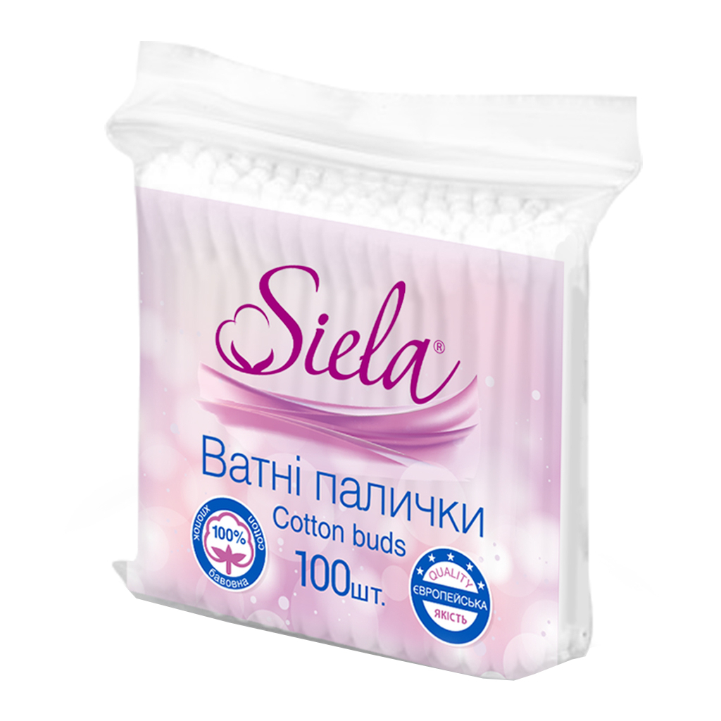 Ватні палички Siela 100 шт. (4820159840977) - зображення 1