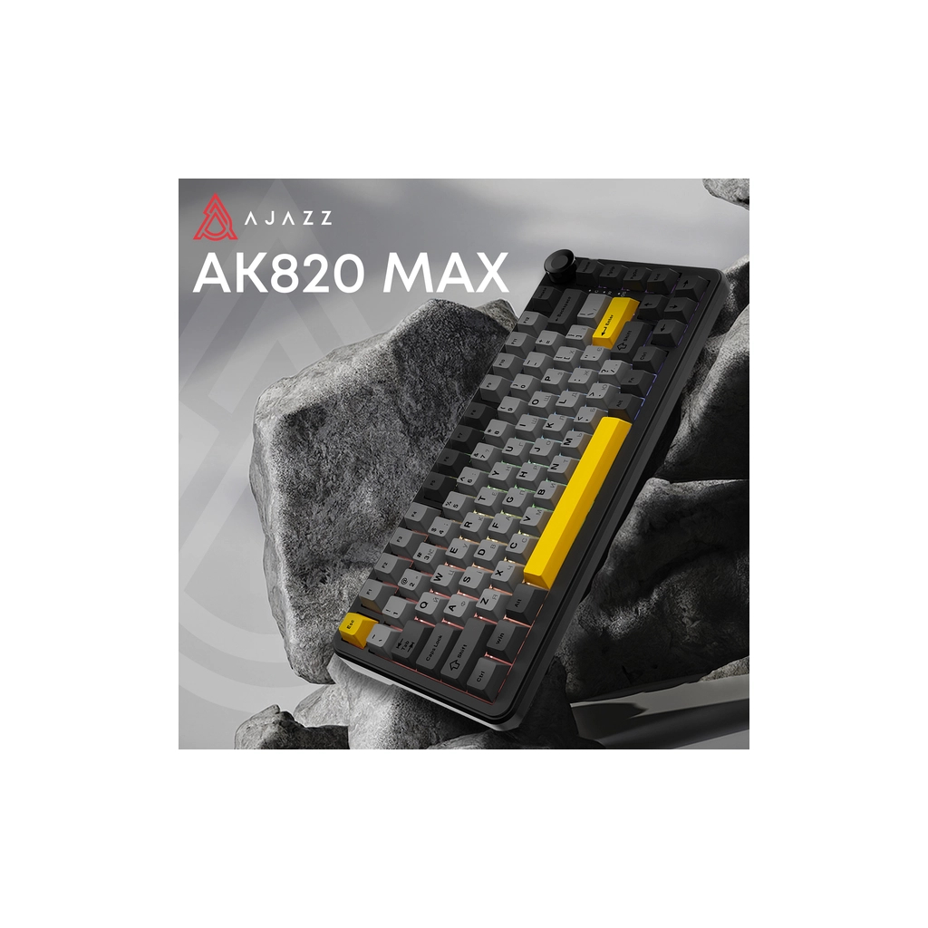Клавіатура Ajazz AK820 MAX Magnetic Switch RGB USB Black (AK820MAX-WM-BGY) - зображення 3