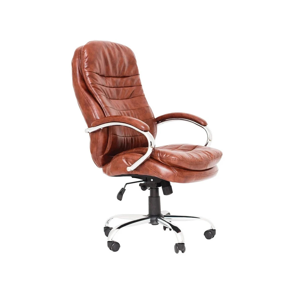 Офісне крісло Richman Валенсия В хром к/з коричневий (IM0000021) - зображення 2