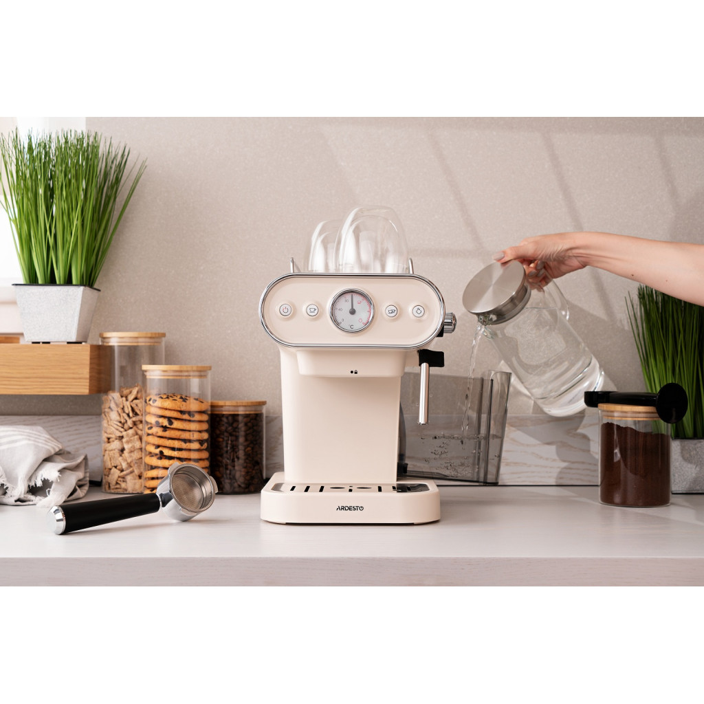 Ріжкова кавоварка еспресо Ardesto FCM-E15BG - зображення 11