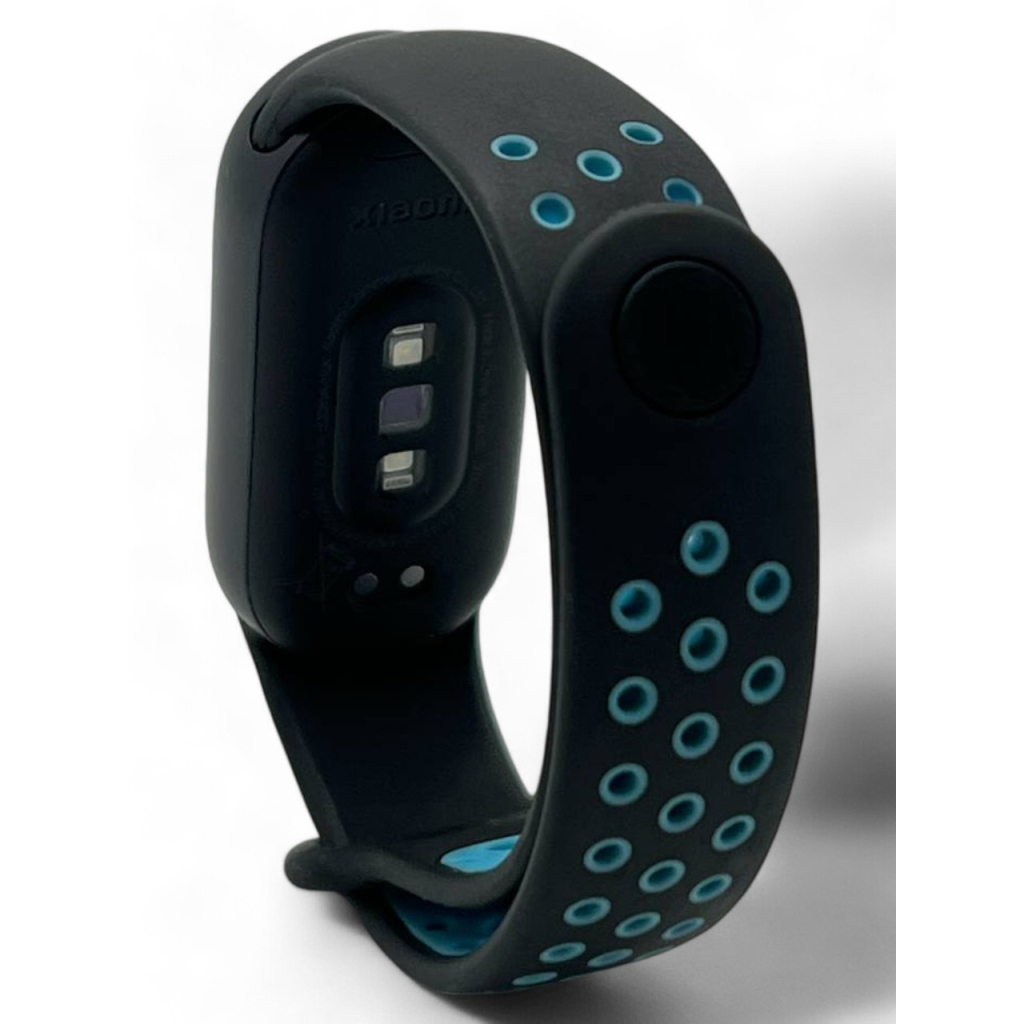 Ремінець до фітнес браслета BeCover Vents Style для Xiaomi Mi Smart Band 9 Black-Blue (711982) - зображення 2