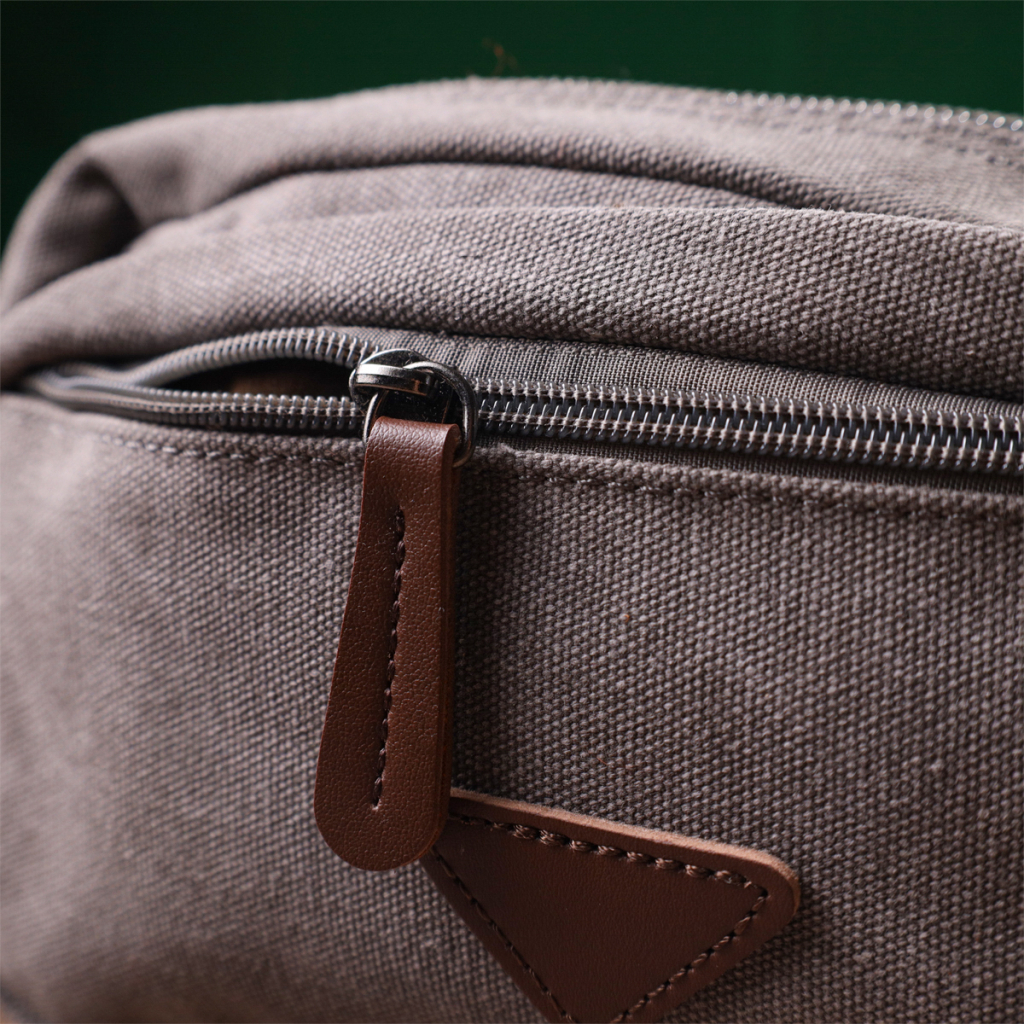 Сумка Vintage На два відділення з текстилю Сіра (22230) - зображення 10