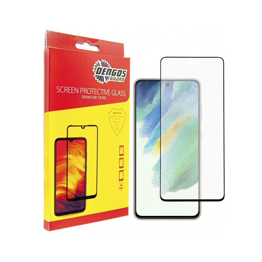 Чохол до мобільного телефона Dengos Kit for Samsung Galaxy S21 FE case + glass (Black) (DG-KM-27) - зображення 5