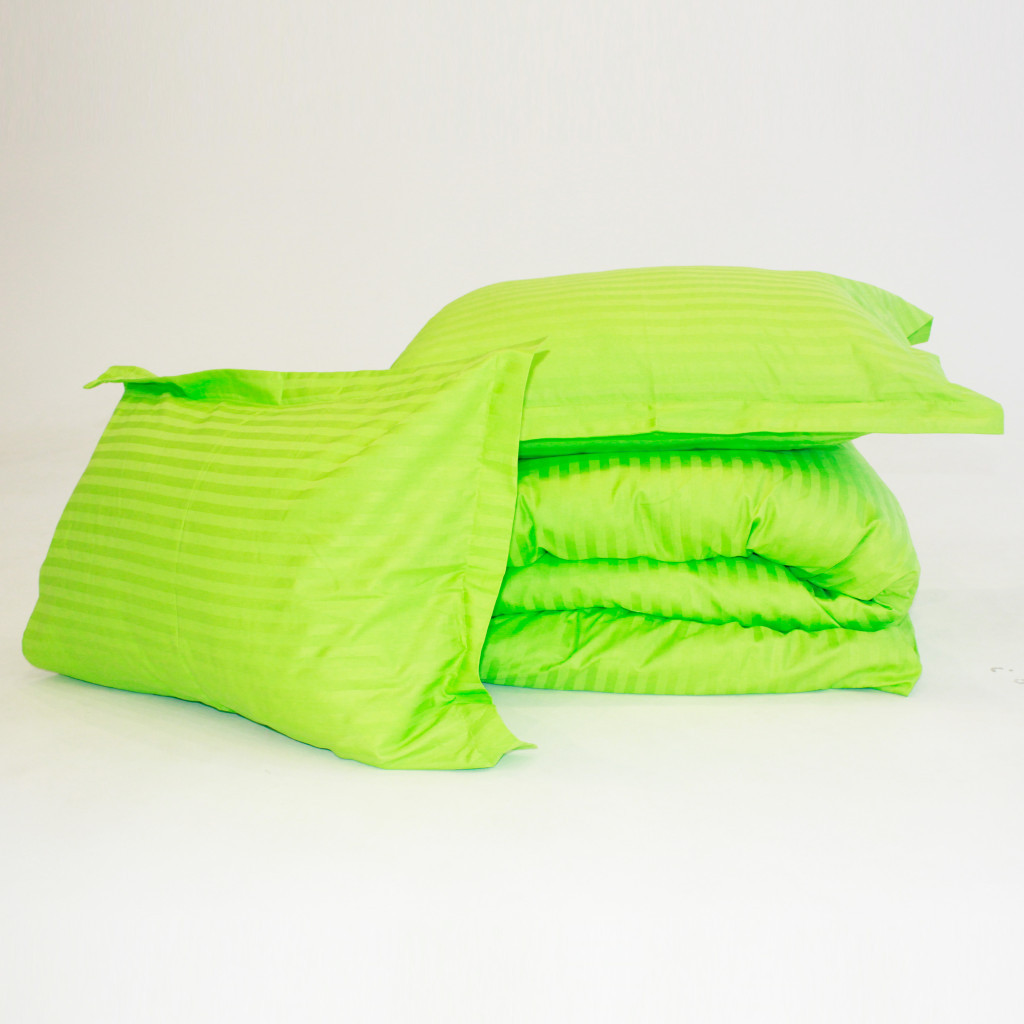 Постільна білизна MirSon Satin Stripe 30-0016 Light Green 160х220 Сімейна (2200005253700) - зображення 10