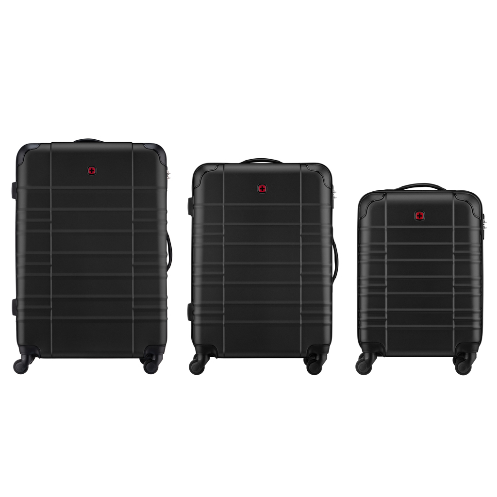 Набір валіз Wenger Amplar 3 в 1 (S,M,L) пластик, 4 колеса, чорний (653149) - зображення 3