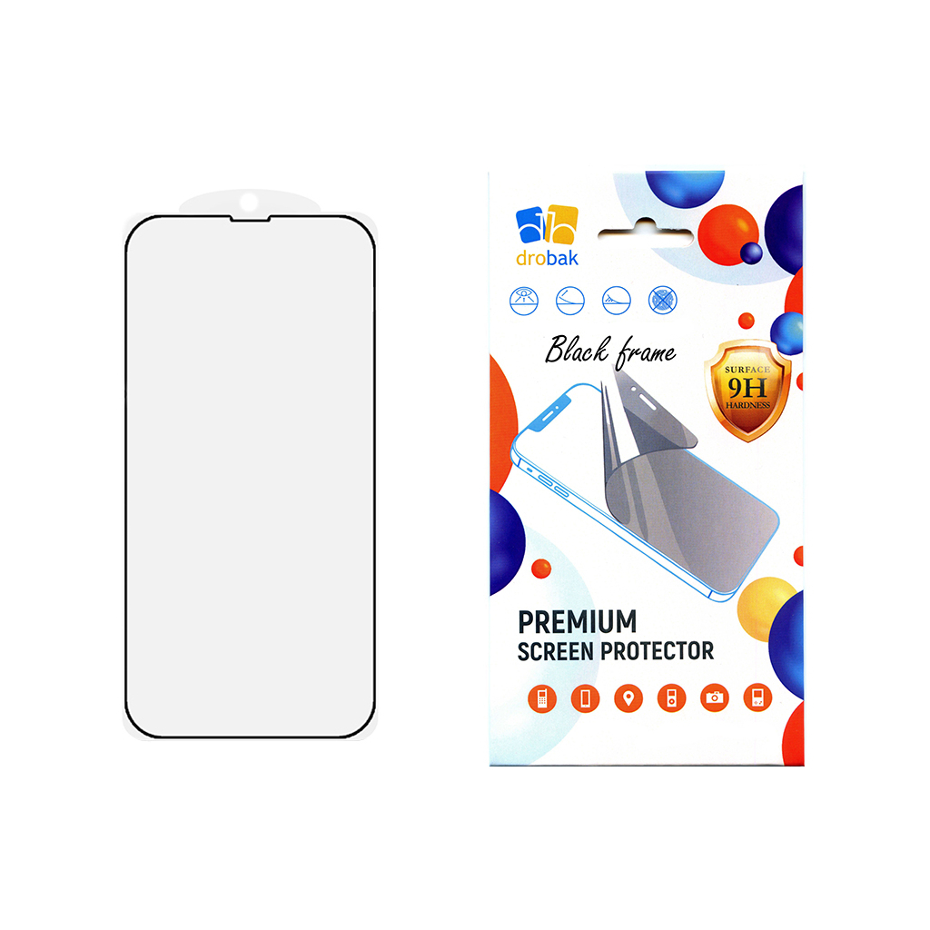 Скло захисне Drobak Apple iPhone 15 Pro (Black) (292906) - зображення 1