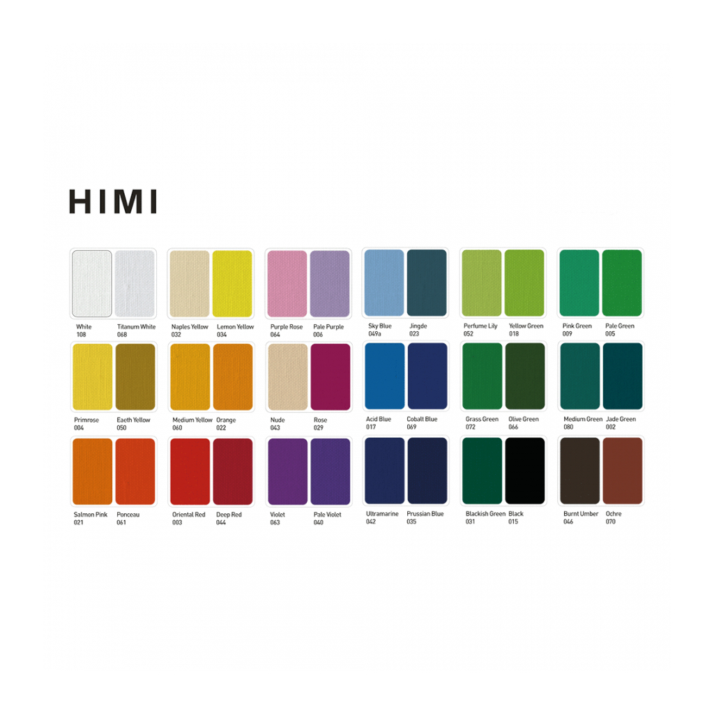 Гуашеві фарби HIMI Twin Cup 36*12мл, фіолетовий пластик.пенал (6976939682560) - зображення 7