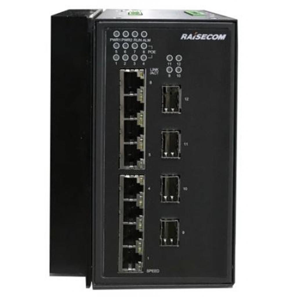 Комутатор мережевий Raisecom Gazelle S1512i-4GF-8GE-PWR-DC (S1512i-4GF-8GE-PWR-DC) - зображення 1