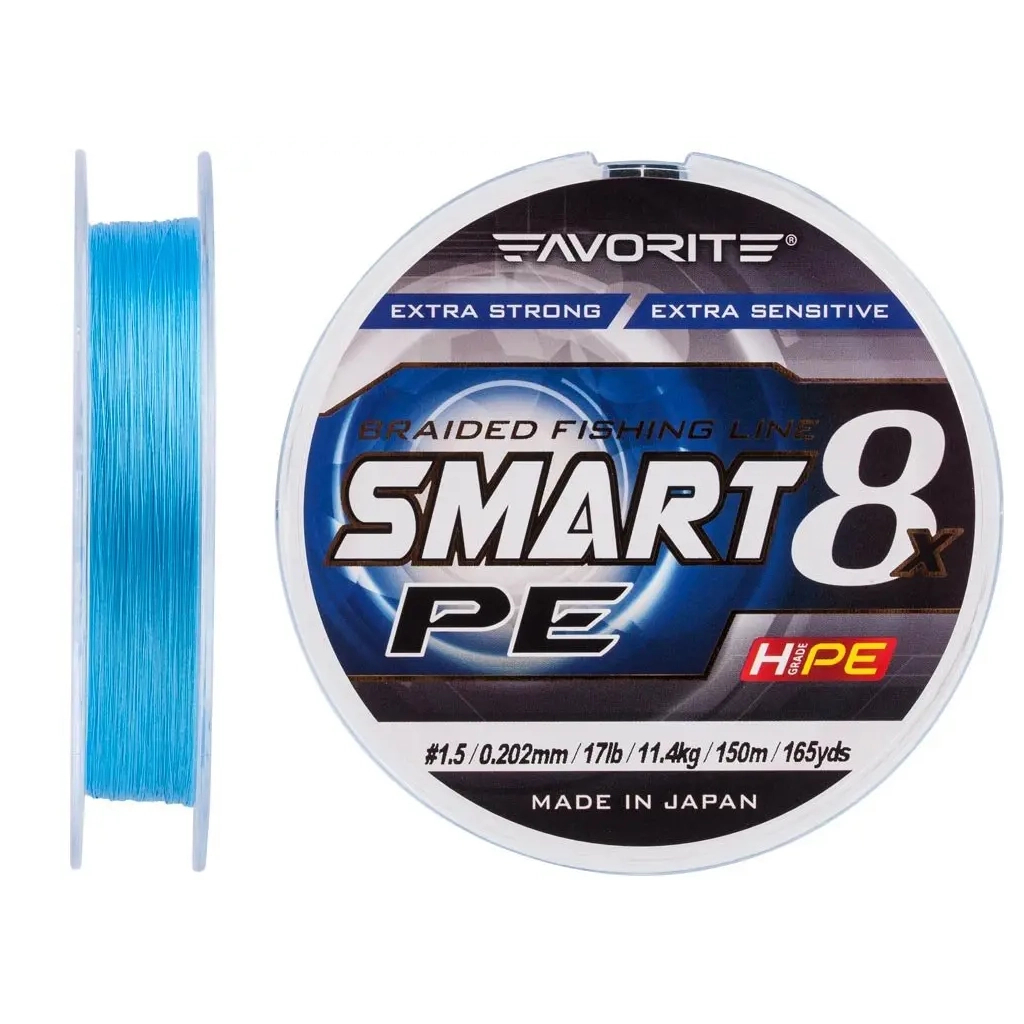 Шнур Favorite Smart PE 8x 150м 1.5/0.202mm 17lb/11.4kg Sky Blue (1693.10.75) - зображення 2