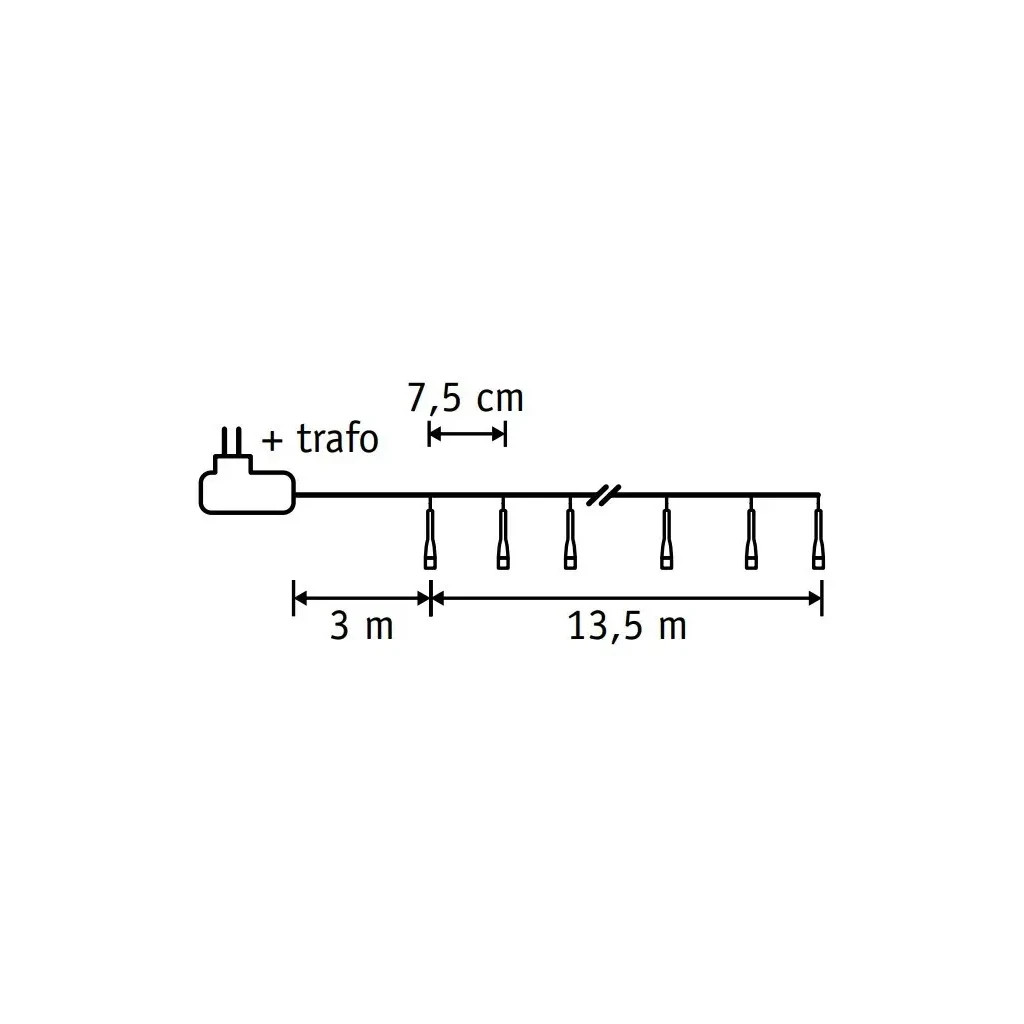 Гірлянда Luca змійка 16,5 м, 180 LED теплий білий, таймер (8718861692631) - зображення 2