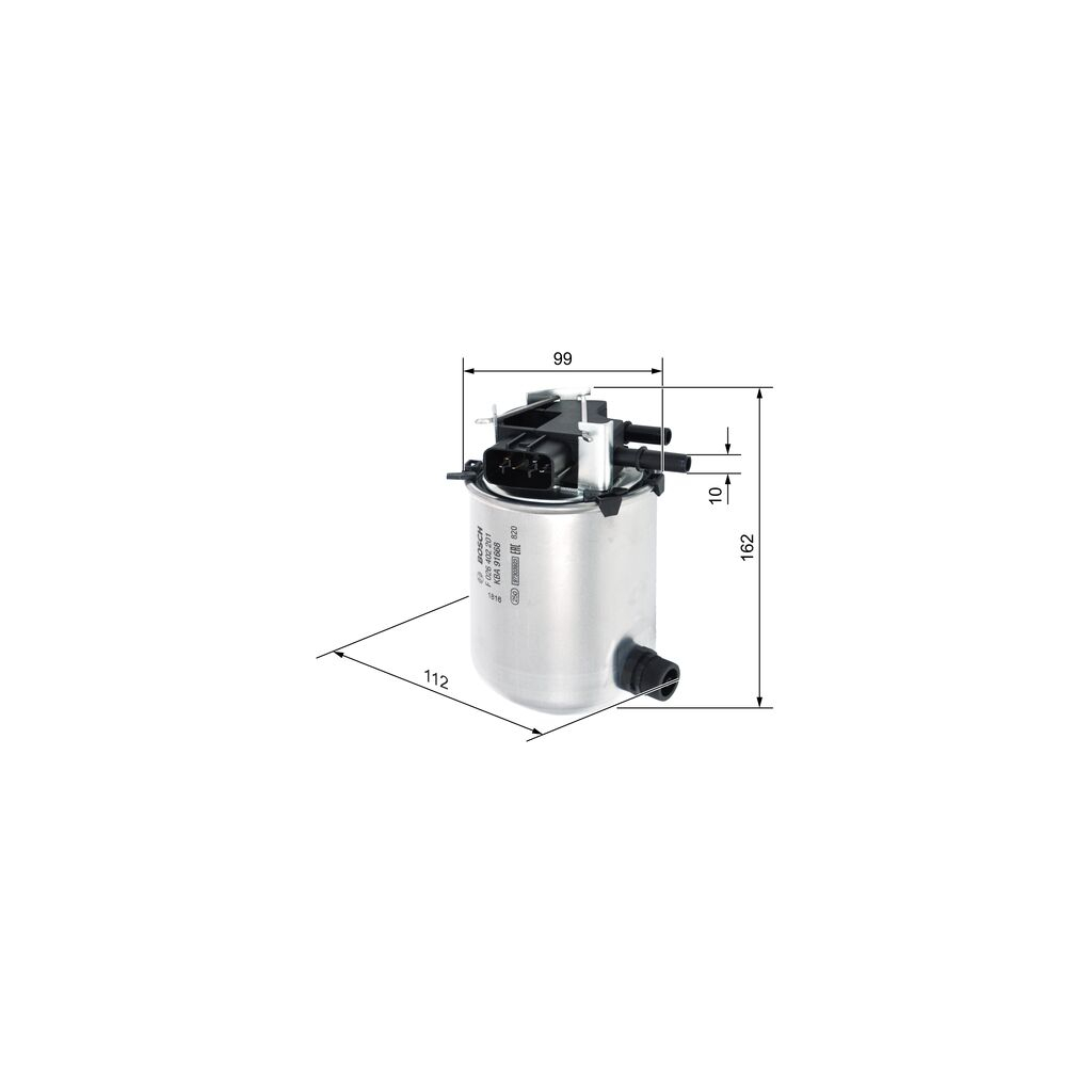 Фільтр паливний Bosch F026402201 - изображение 4