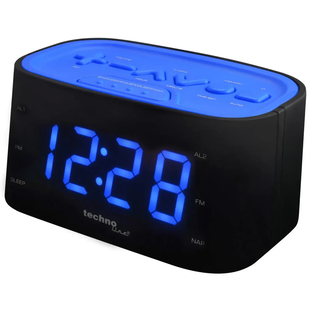 Настільний годинник Technoline WT465 з радіо Black/Blue (WT465 blaue) (DAS302337) - зображення 1