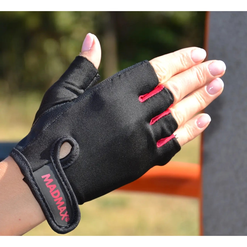 Рукавички для фітнесу MadMax MFG-251 Rainbow Rubine Red L (MFG-251-RED_L) - зображення 6