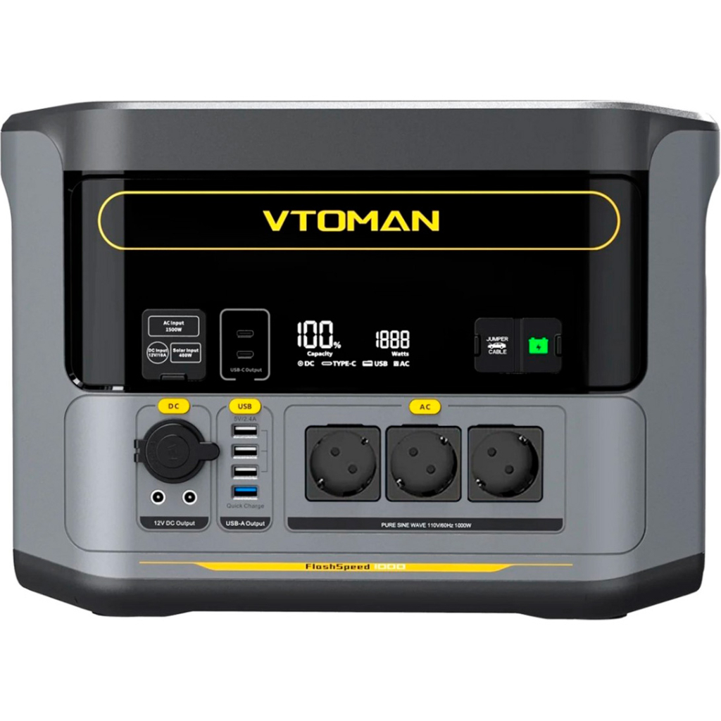 Зарядна станція Vtoman FlashSpeed 1000 PB-85 1000W 828Wh (FlashSpeed 1000) - изображение 1