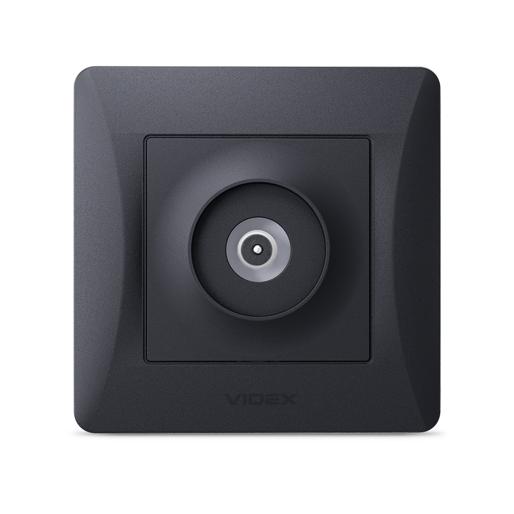 ТВ розетка Videx BINERA TV одинарна телевізійна чорні (VF-BNSK1TVME-BG) - зображення 2