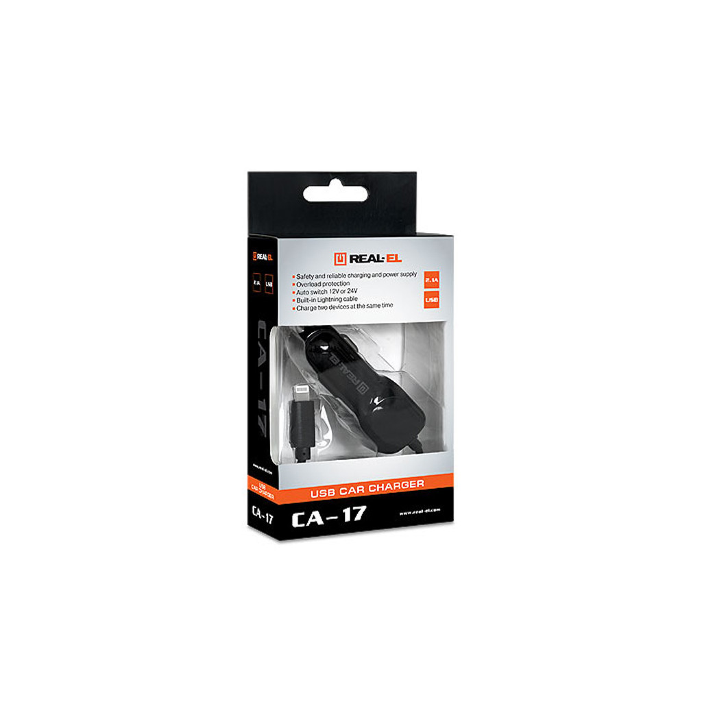 Зарядний пристрій REAL-EL CA-17 black (EL123160010) - зображення 7