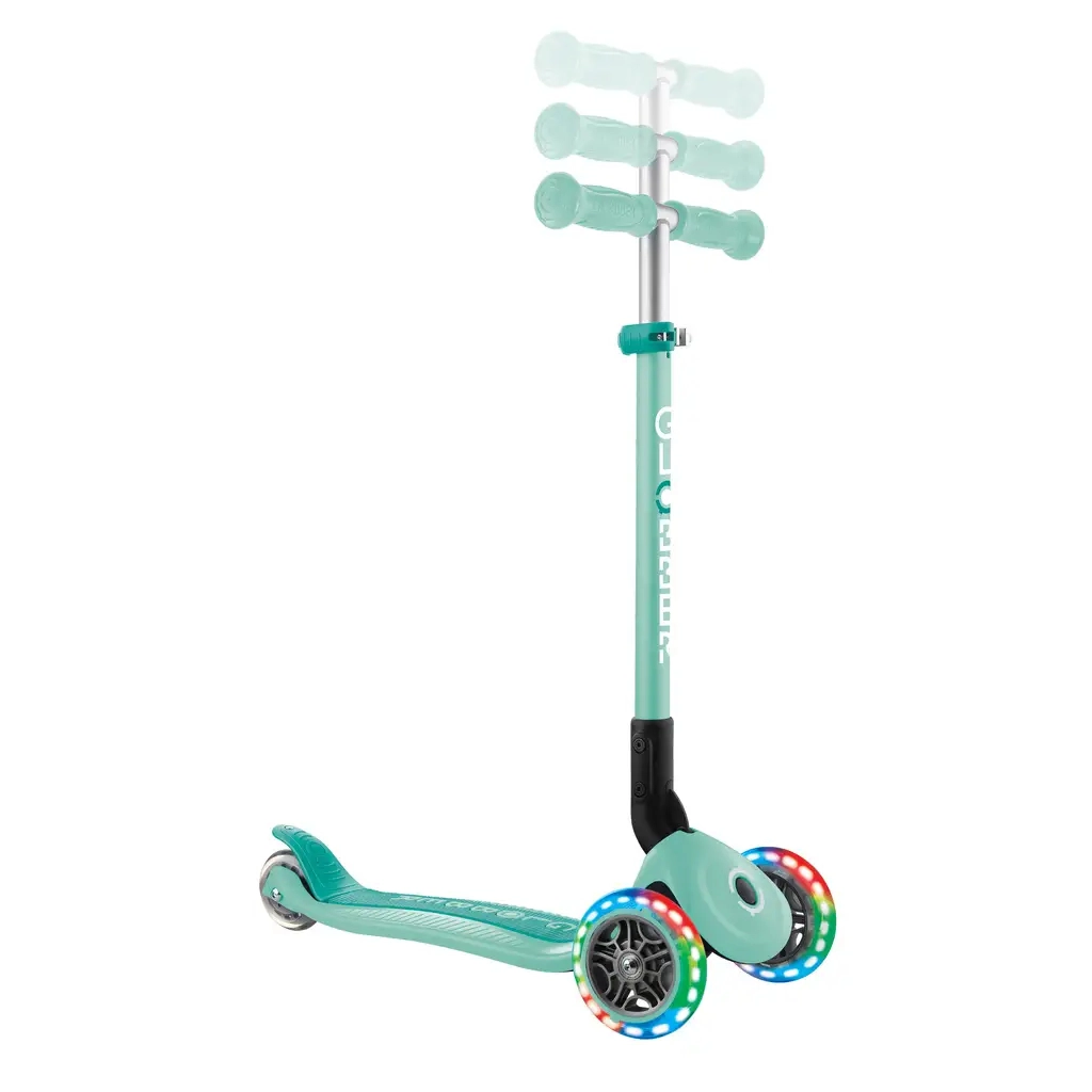 Самокат Globber Primo Foldable Lights колеса з підсвіткою до 50 кг 3+ М'ятний (432-206-3) - зображення 7