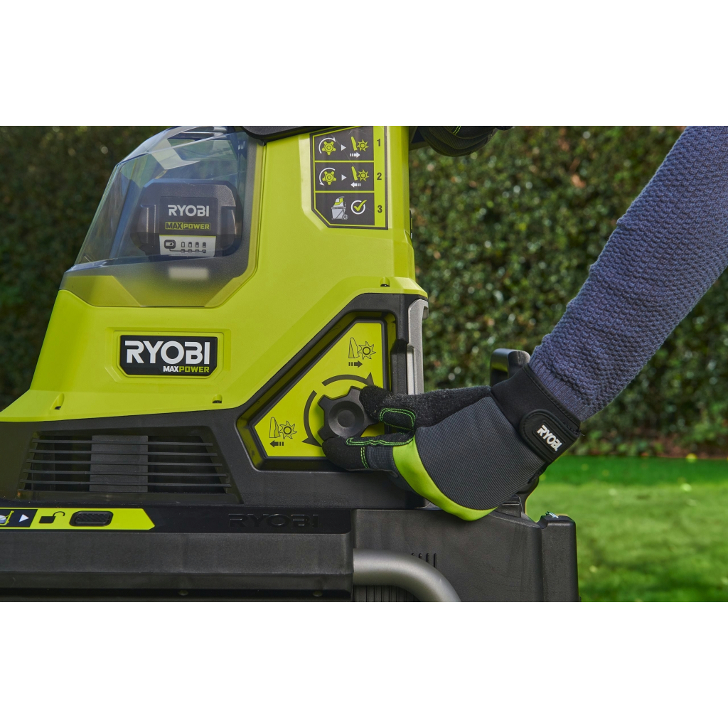 Садовий подрібнювач Ryobi Max Power RY36SHX40-0 36В, 40мм, 55л, фреза низькошумний (без АКБ та ЗУ) (5133005451) - зображення 5