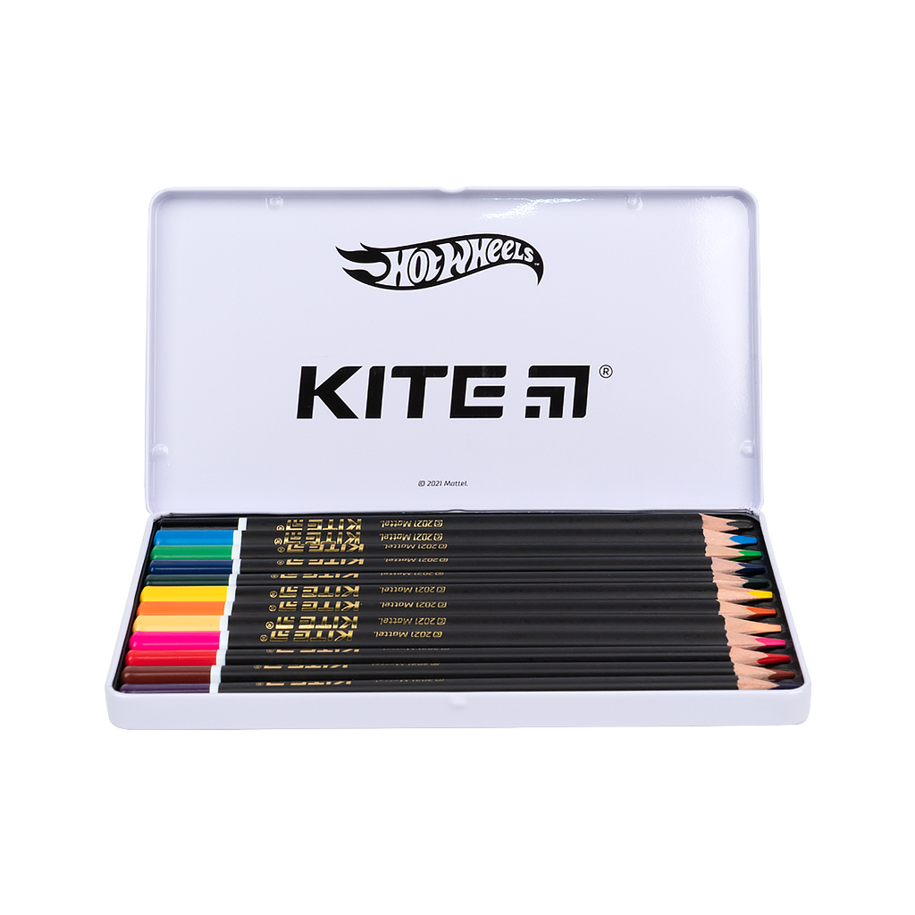 Олівці кольорові Kite Hot Wheels тригранні 12 шт (HW21-058) - зображення 3