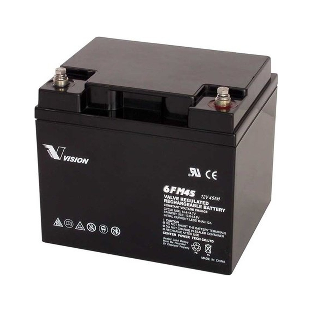 Батарея до ДБЖ Vision FM 12V 45Ah (6FM45-X) - зображення 1