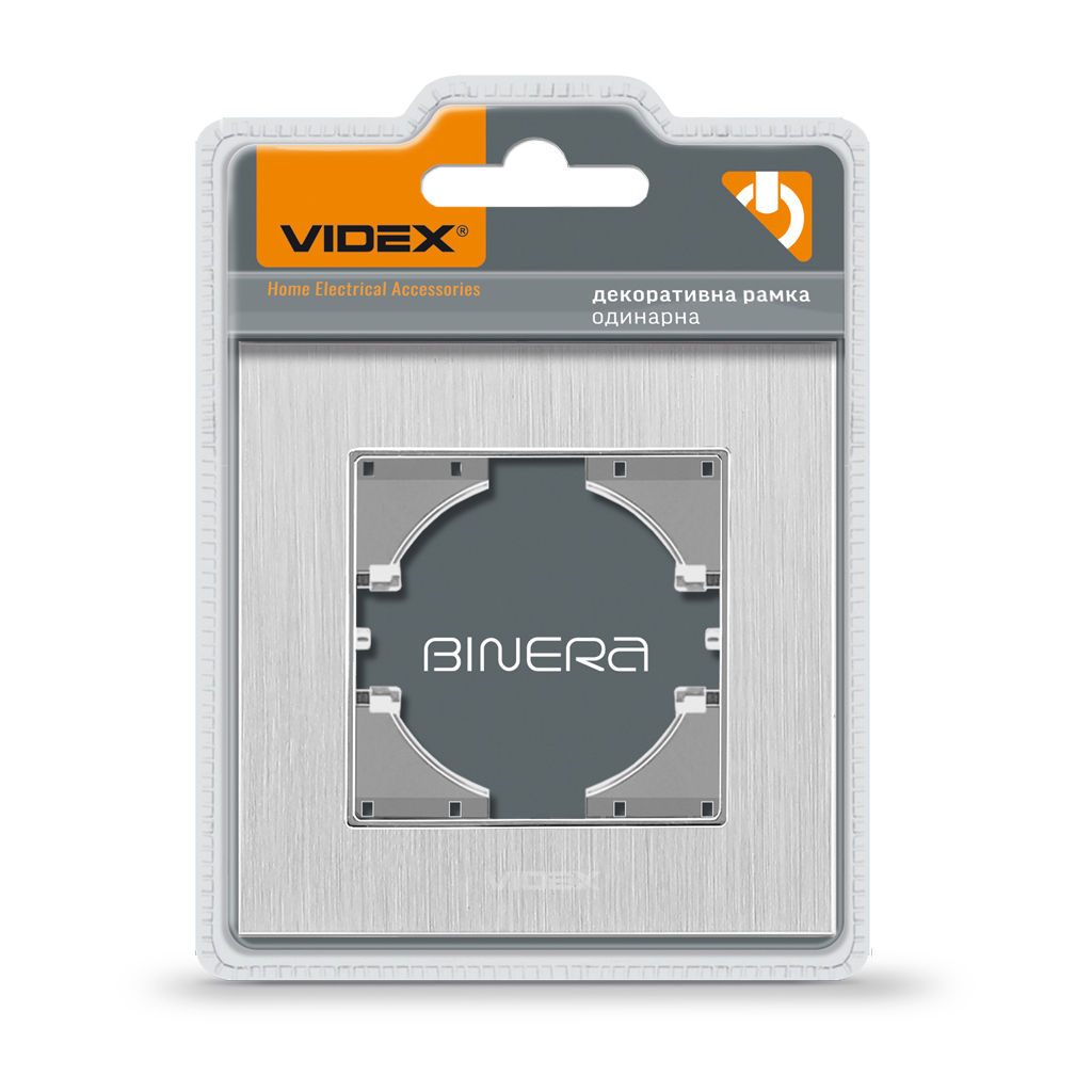 Рамка Videx BINERA сріблястий алюміній одинарні (VF-BNFRA1H-SL) - изображение 1