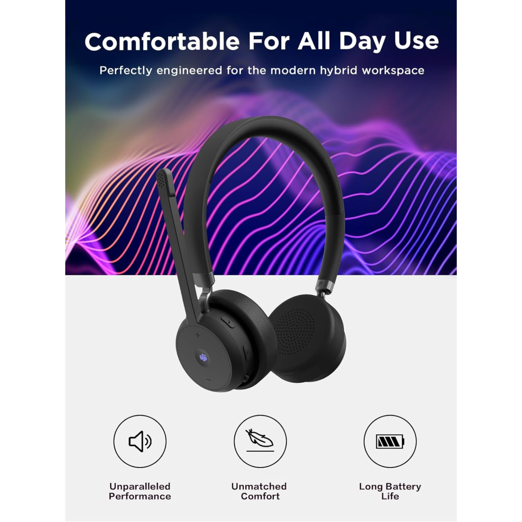 Навушники Lenovo Wireless VoIP Headset (Teams) Black (4XD1M80020) - зображення 3
