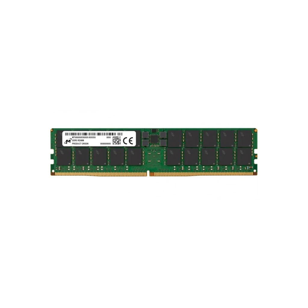 Модуль пам'яті для сервера Micron DDR5 RDIMM 64GB 2Rx4 4800 CL40 (16Gbit) (Single Pack) (MTC40F2046S1RC48BR) - зображення 1