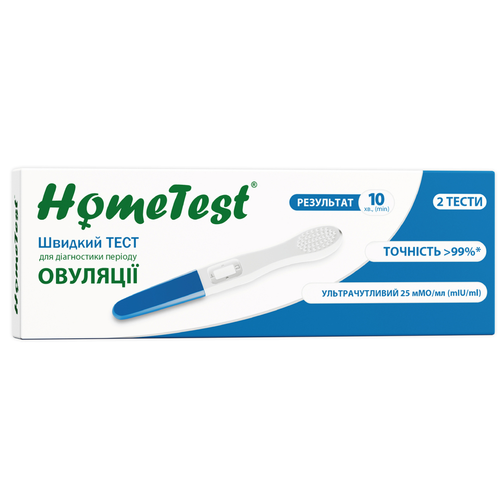 Тест на овуляцію HomeTest струменевий 2 шт. (7640162329699) - зображення 1