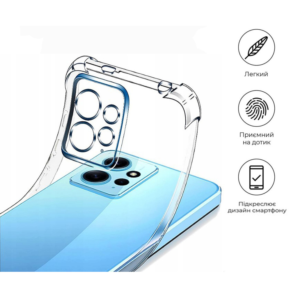 Чохол до мобільного телефона BeCover Anti-Shock Xiaomi Redmi Note 12 4G Clear (709325) - зображення 6