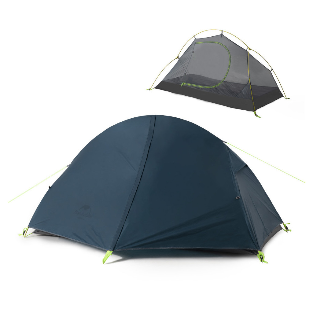 Намет Naturehike надлегкий одномісний Naturehike Cycling 1 NH18A095-D 210T темно-синій (6927595737743) - зображення 2