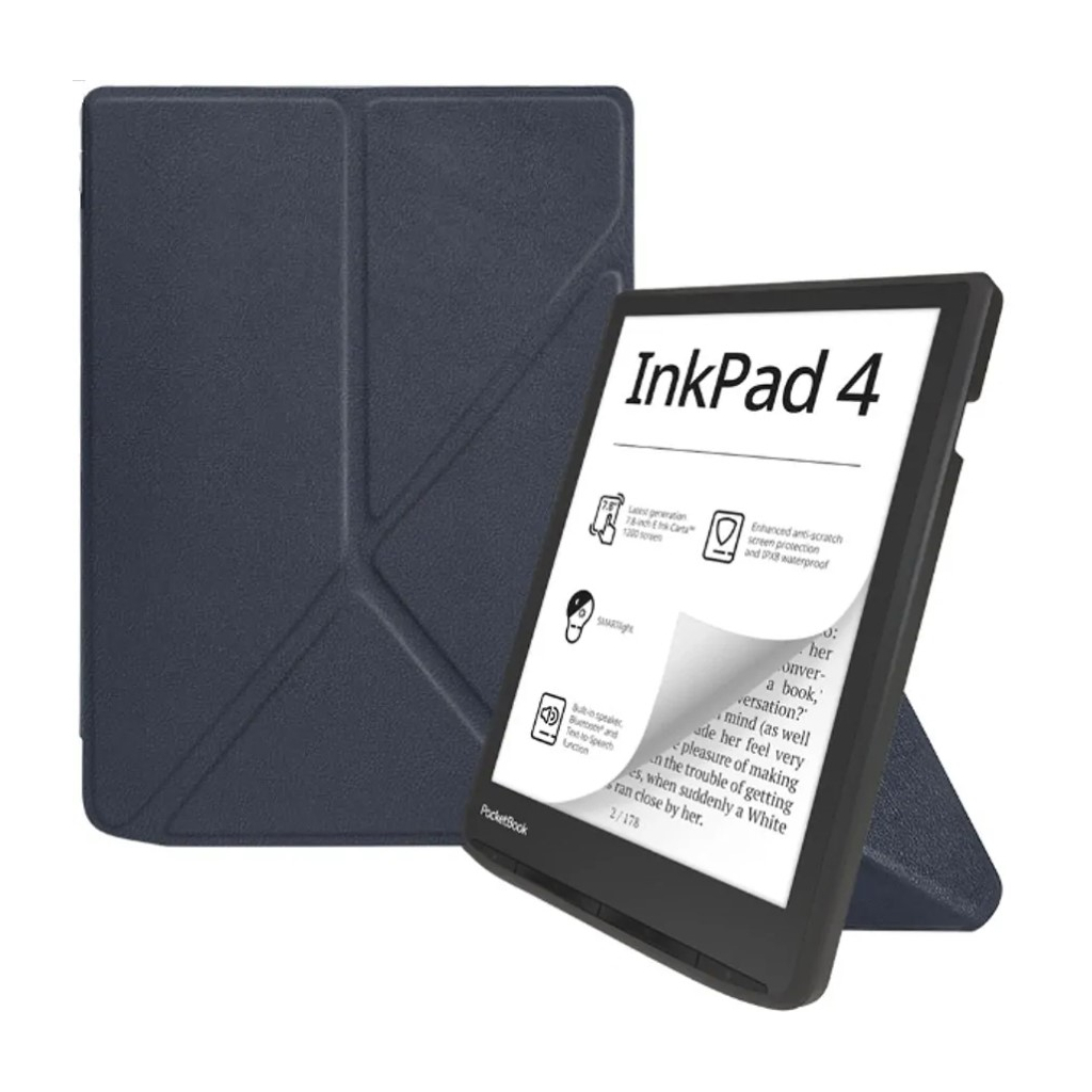 Чохол до електронної книги BeCover Ultra Slim Origami PocketBook 743G InkPad 4/InkPad Color 2/InkPad Color 3 (7.8") Deep Blue (713083) - зображення 2
