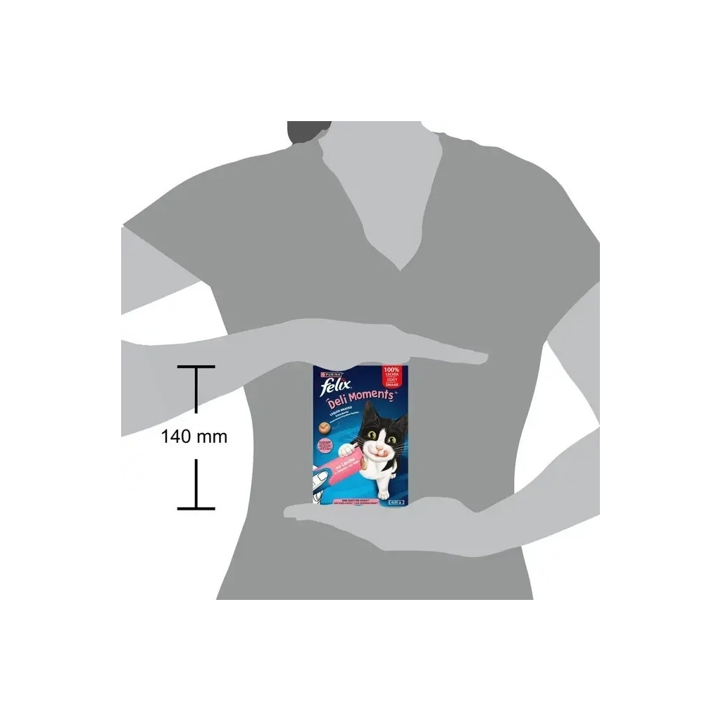 Ласощі для котів Purina Felix DeliMoments з лососем 40 г (8445291632639) - изображение 3