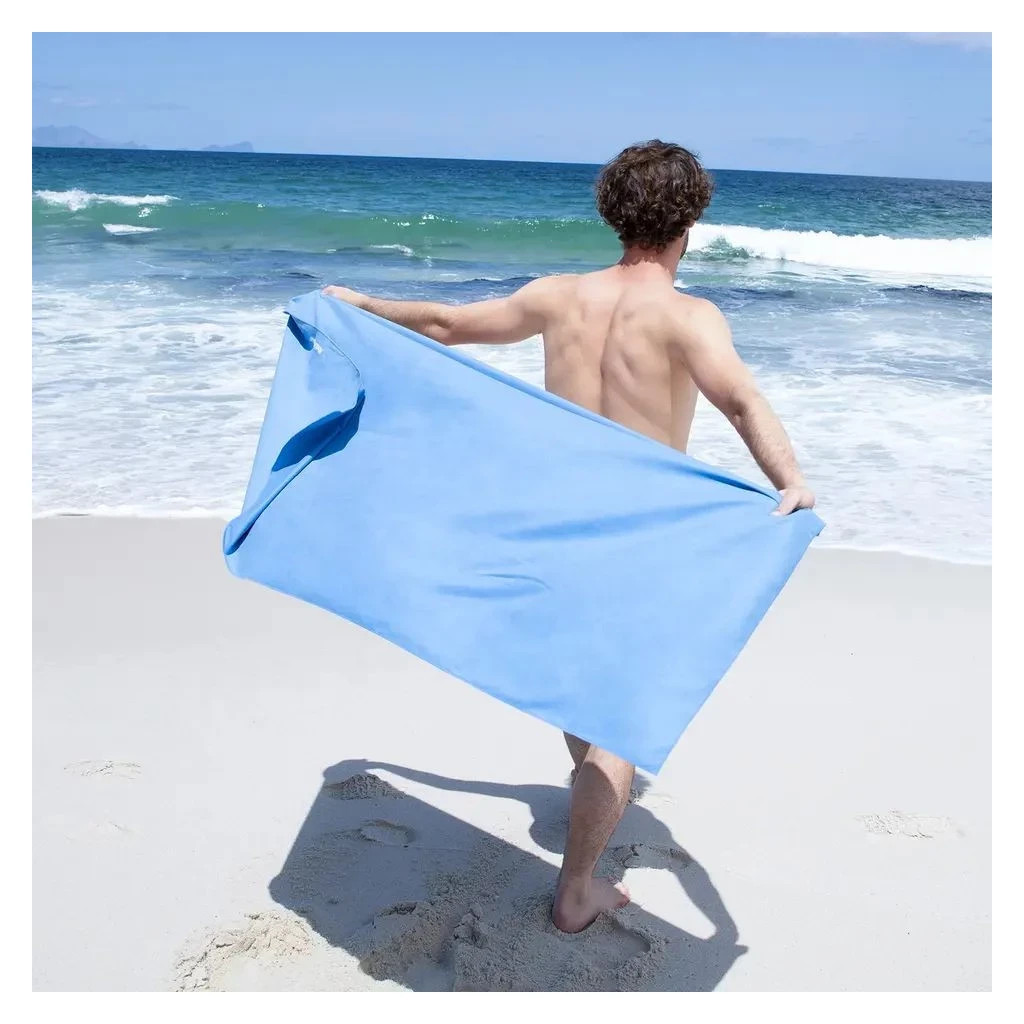 Туристичний рушник Naturehike Fitness NH20FS009 антибактеріальний 100 х 30 блакитний (6927595749999) - зображення 3