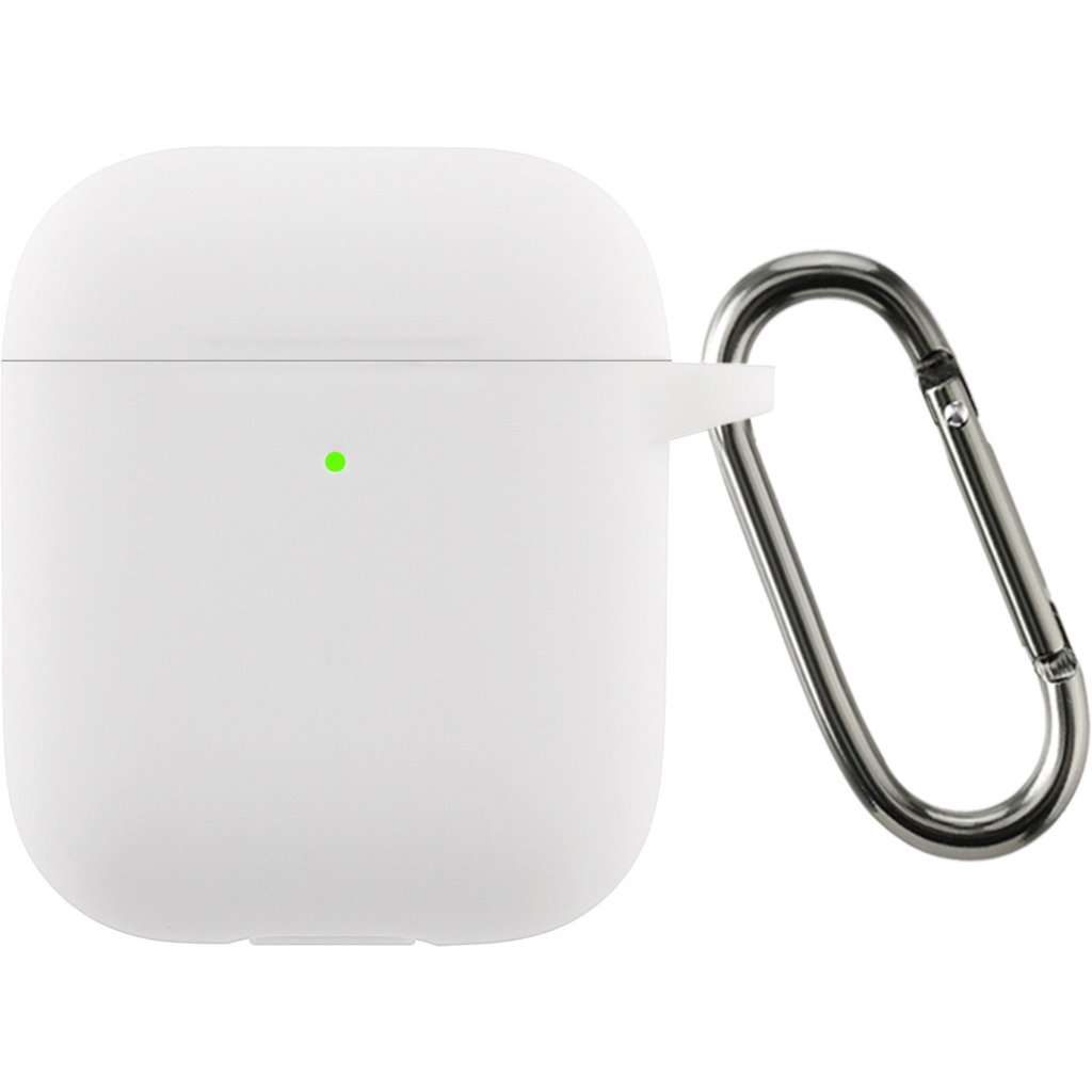 Чохол для навушників Armorstandart Ultrathin Silicone Case With Hook для Apple AirPods 2 White (ARM59695) - зображення 1