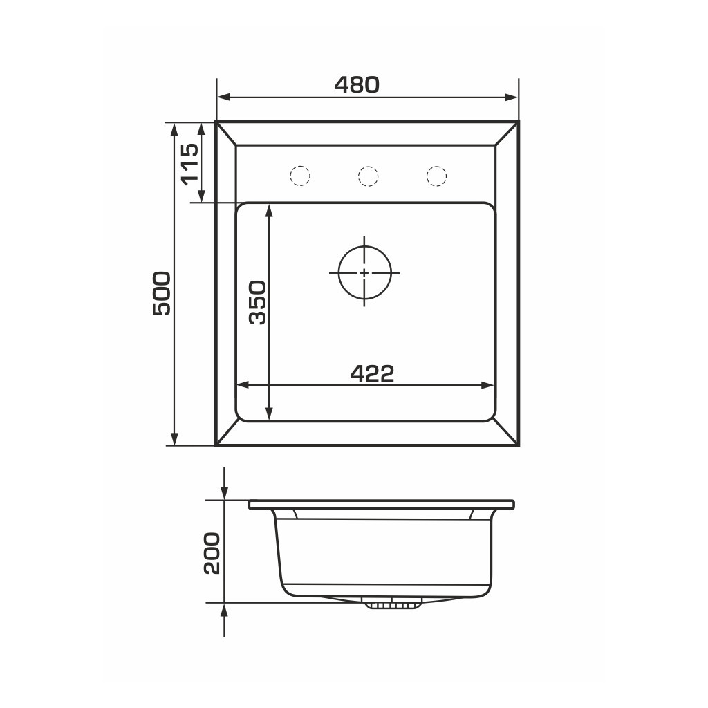 Мийка кухонна GRANADO MERIDA black shine (gr0301) - зображення 6